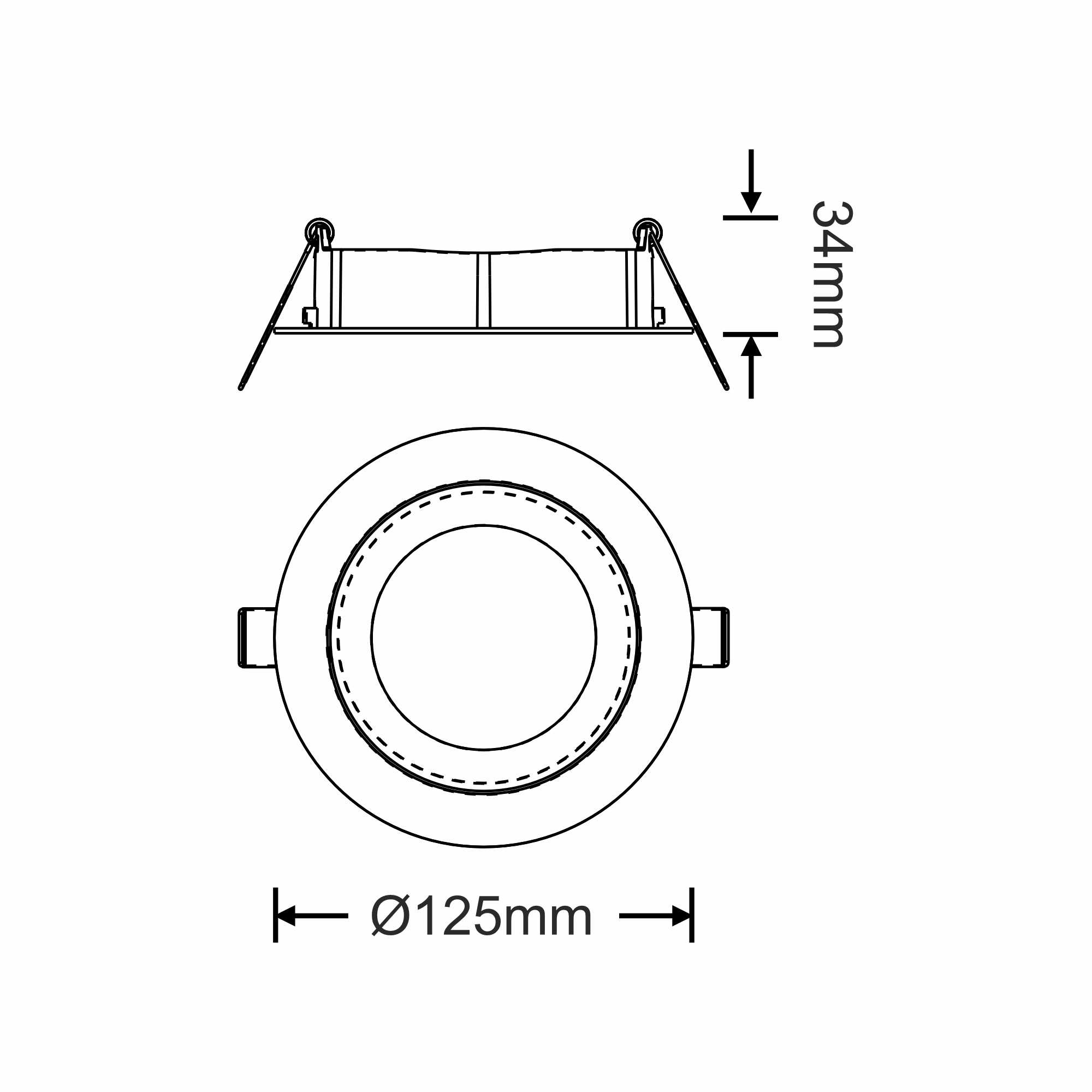 Blenza 26-BK Recessed Ceiling Luminaires Dlux Round Recess Ceiling